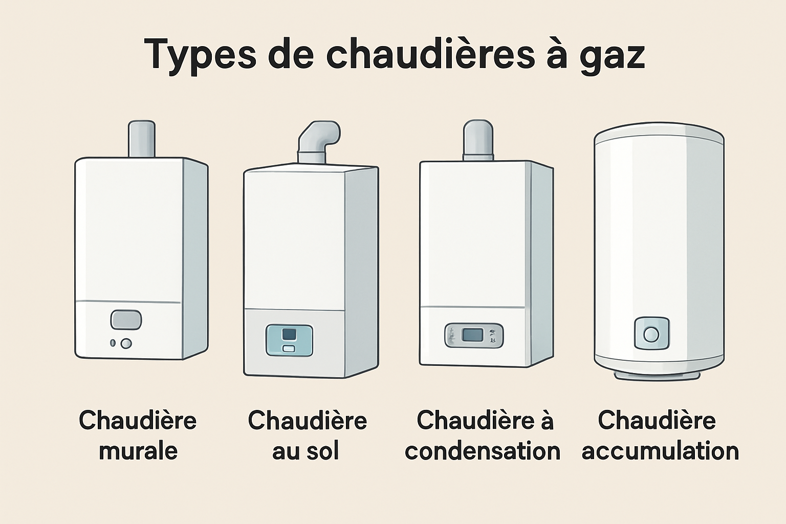 Types de chaudières à gaz